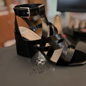 Vince Camuto Black Sutellie Sandals
